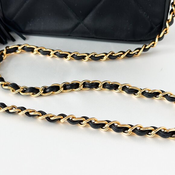 Chanel Black Satin Tassel Bag - Picture 5 of 14